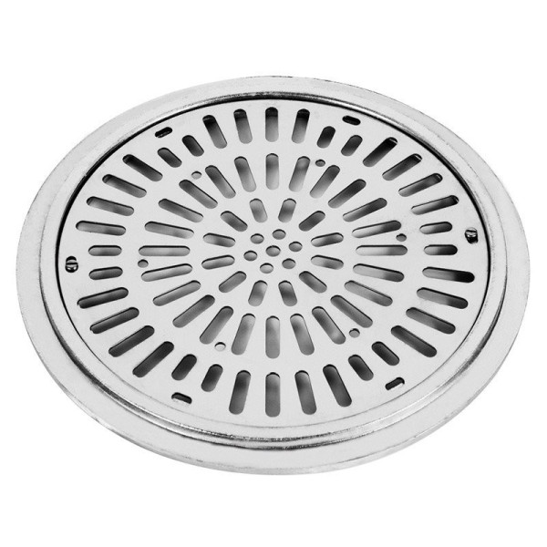 Chrome-plated stainless steel drain grate Ø 300mm. AstralPool
