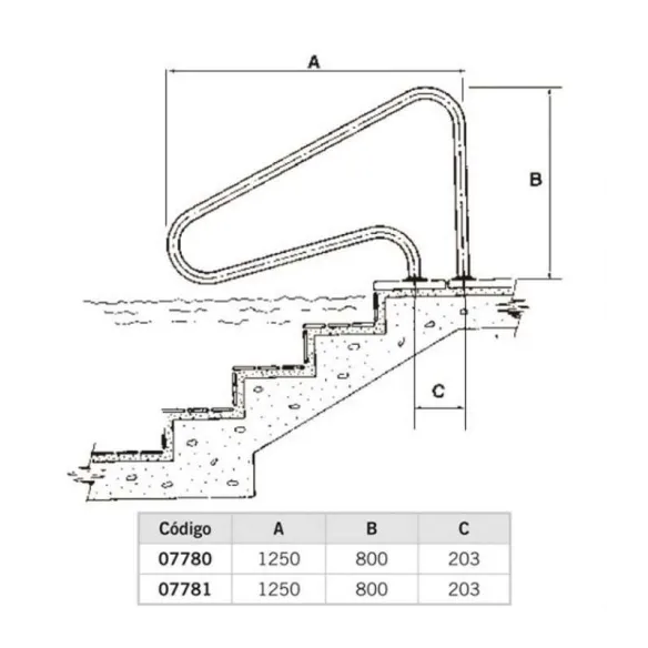 Pasamanos Curvado Anclaje Exterior - 2 - 