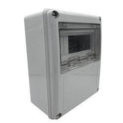 Boîte de distribution électrique pour installer un tableau électrique avec indicateur et 8 modules - 1 2
