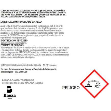Reductor de pH GRANULADO - envase 25 litros - 2 - 