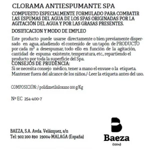 Antiespumante para SPA Garrafa de 1 litro - 1 2