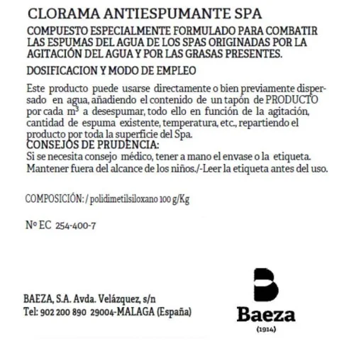 Antiespumante para SPA Garrafa de 1 litro - 2