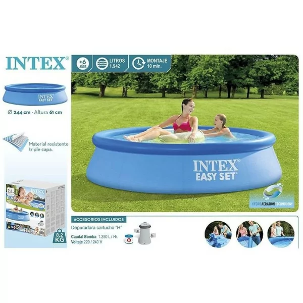 INTEX above-ground pool, sturdy and with system