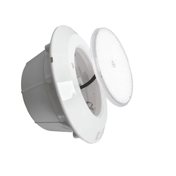 PACK Niche complète pour piscine en béton + disque LED PAR56 35W en Cool White 6000K rempli de résine - 1