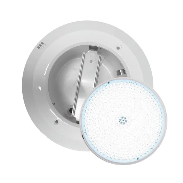 PACK Piscine complète niche liner, fibre et béton + disque LED rempli de résine PAR56 35W en Blanc 6000K - 1