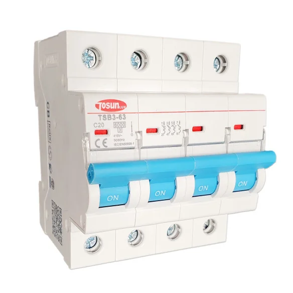 4P 6kA 10-25A circuit breaker magneto-thermal circuit breaker