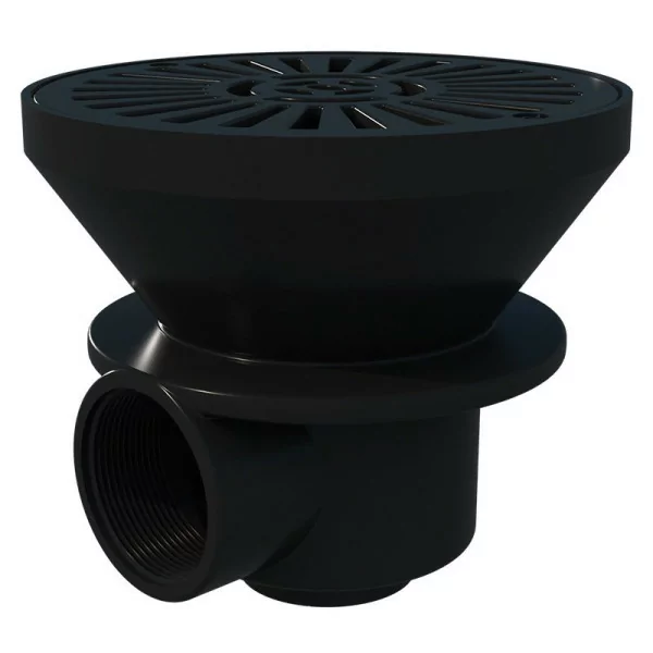 2" Circular Drain Anthracite 01467CL144 - 1