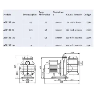 Pompe de piscine Aspire - 1 2