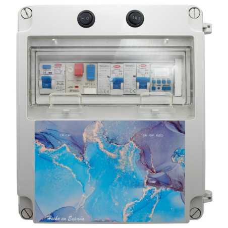 Painel eléctrico para piscina com transformador e contactor para motor adequado ao Clorador - 1