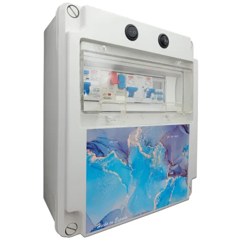 Painel eléctrico da piscina com fonte de alimentação adequada para o Clorador 3