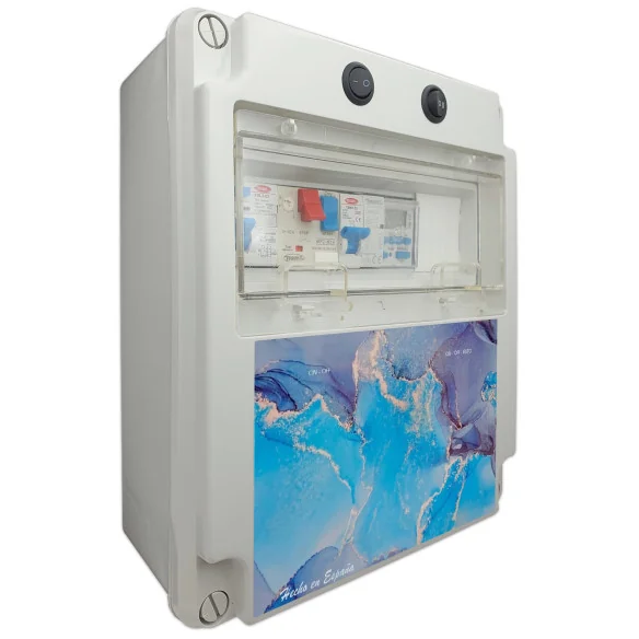 Electrical control panel for swimming pool with transformer and motor contactor - 4 -