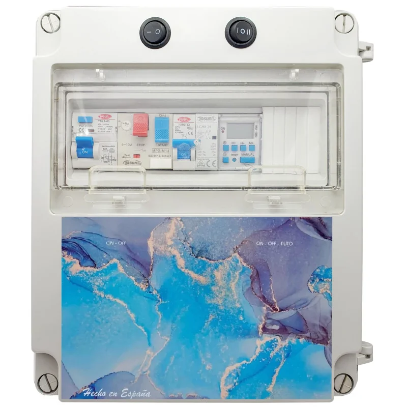 Tableau électrique pour piscine avec transformateur et contacteur pour moteur - 3 -