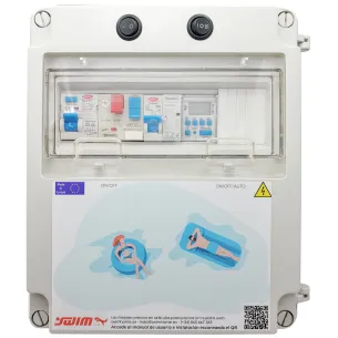 Tableau électrique pour piscine avec transformateur et contacteur pour moteur - 2 -