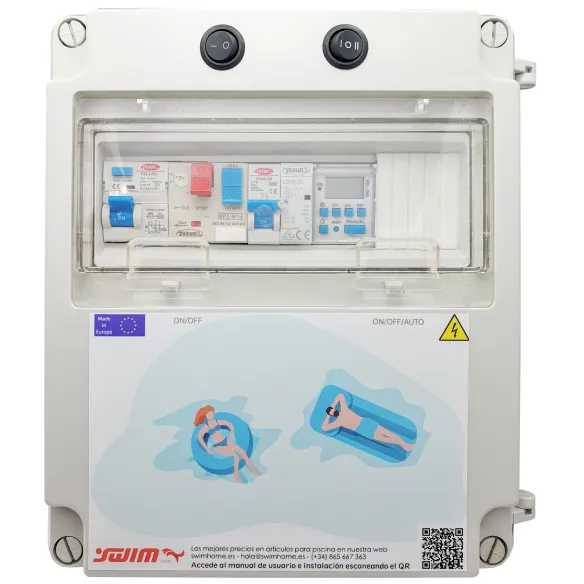 Tableau électrique pour piscine avec transformateur et contacteur pour moteur - 2 -