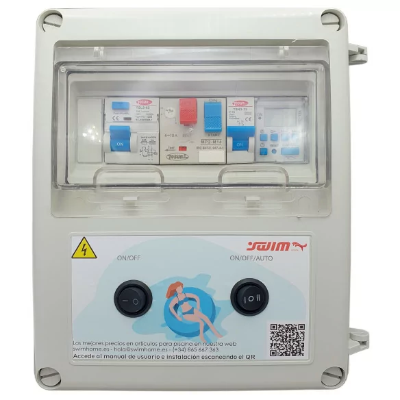 Electrical panel for swimming pool with 50W transformer