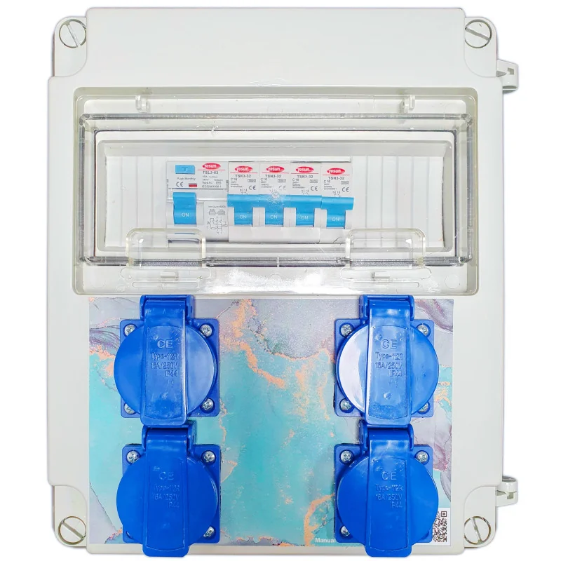 Quadro eléctrico com 4 tomadas - 1
