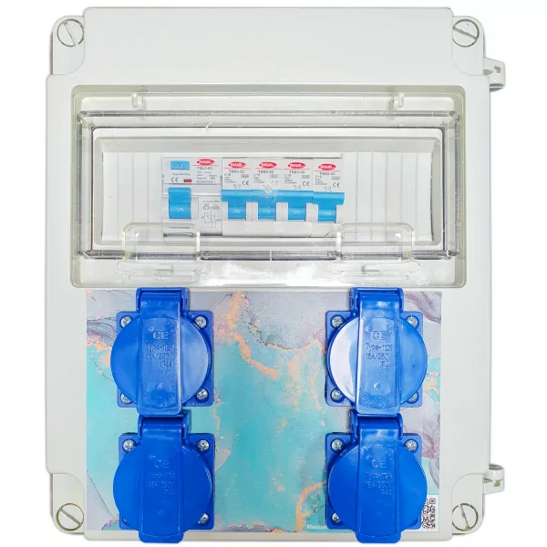 Tableau électrique avec 4 prises - 1