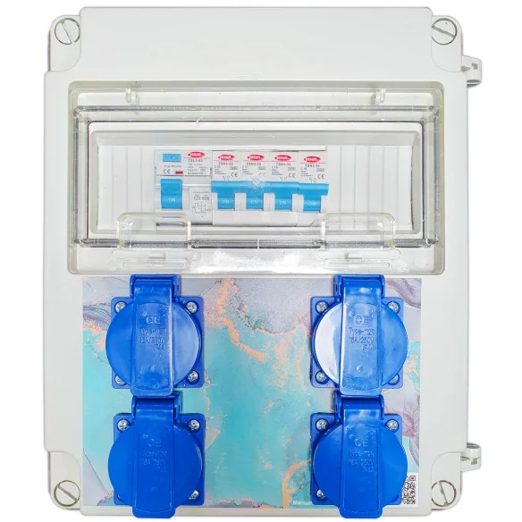 Quadro eléctrico com 4 tomadas - 1