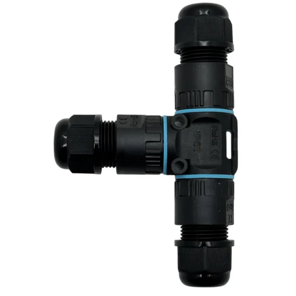 Conector De Cable Estanco Conexión Hembra Macho Con Forma T | 2 Pines 0.5-1.5mm² IP68 - 2