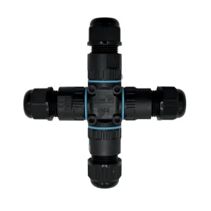 Conector De Cable Estanco Conexión Hembra Macho Con Forma X (Cruz) | 2 Pines 0.5-1.5mm² IP68 - 1