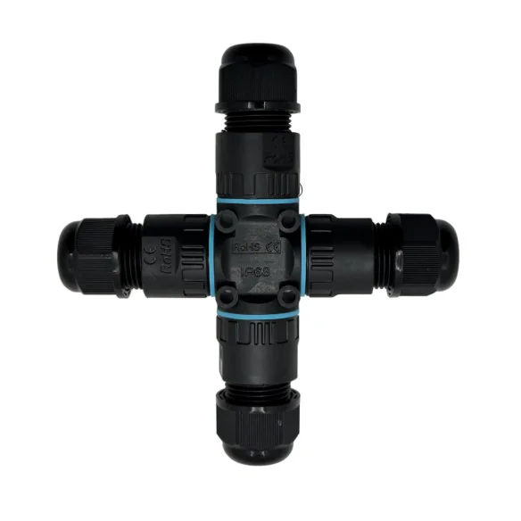 Conector De Cable Estanco Conexión Hembra Macho Con Forma X (Cruz) | 2 Pines 0.5-1.5mm² IP68 - 1