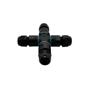 Conector De Cable Estanco Conexión Hembra Macho Con Forma X (Cruz) | 2 Pines 0.5-1.5mm² IP68 - 1 2
