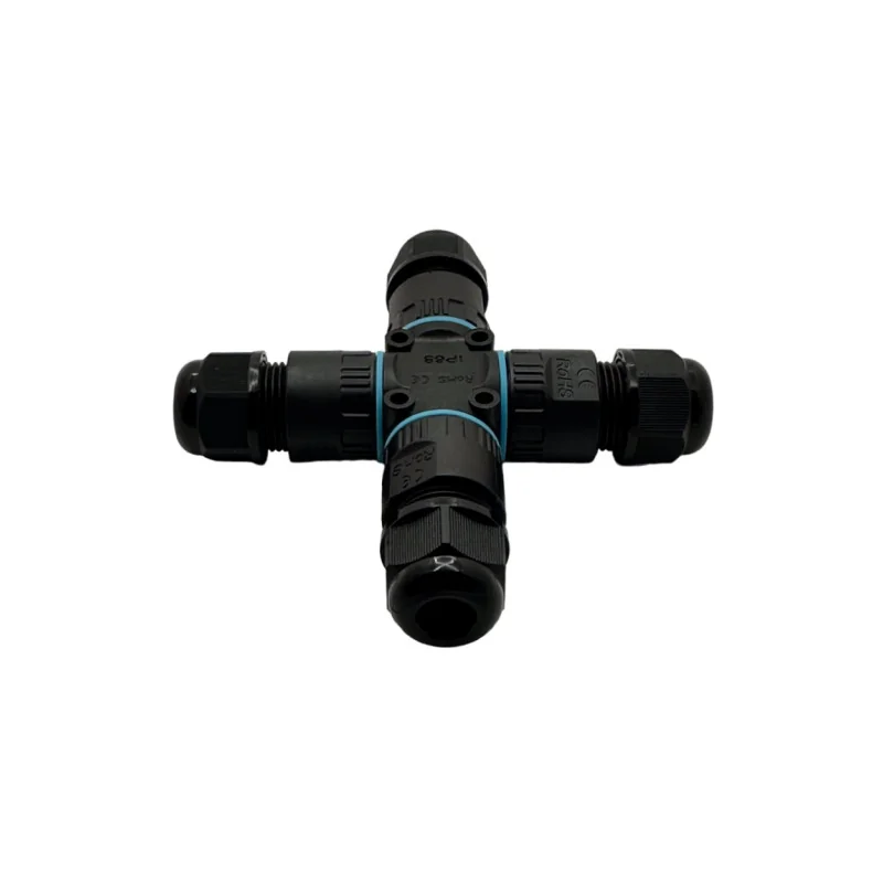 Conector De Cable Estanco Conexión Hembra Macho Con Forma X (Cruz) | 2 Pines 0.5-1.5mm² IP68 - 2