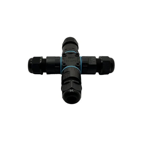 Conector De Cable Estanco Conexión Hembra Macho Con Forma X (Cruz) | 2 Pines 0.5-1.5mm² IP68 - 2