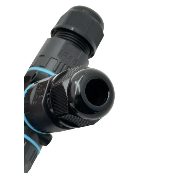 Conector De Cable Estanco Conexión Hembra Macho Con Forma X (Cruz) | 2 Pines 0.5-1.5mm² IP68 - 3