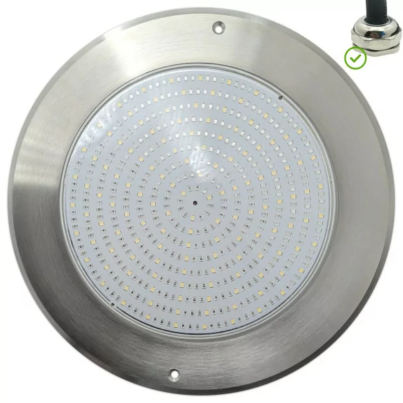  Foco LED Blanco Frío Acero Inoxidable 28CM ø 35W + Transformador Swimhome Focos más transformador