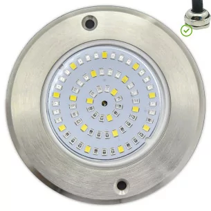 Spot LED blanc froid en acier inoxydable pour piscine Ø11CM 6W : Spots à LED - Blanc 6000k