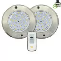 Foco LED Blanco Frío Acero Inoxidable 11CM ø 6W + Mando