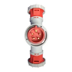 Adaptateur industriel 3P+N+T 1 broche / 3 prises 32A 400V IP67 - 1 2