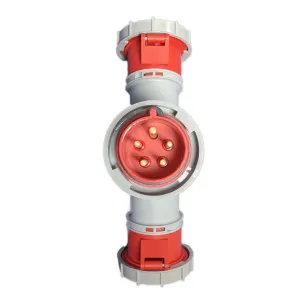Industrial adapter 3P+N+T 1 pin / 3 sockets 32A 400V IP67 - 1 2