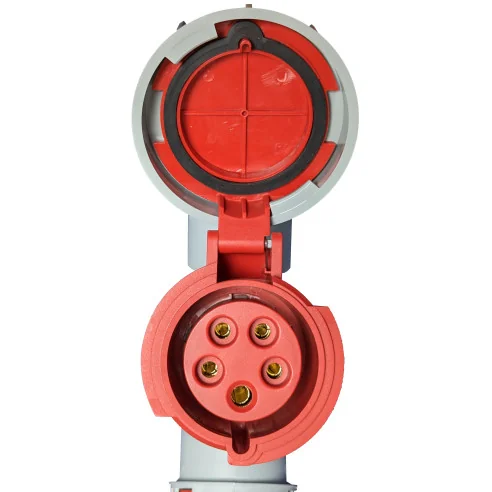 Industrial adapter 3P+N+T 1 pin / 3 sockets 32A 400V IP67 - 4