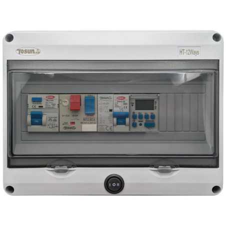 Tableau électrique pour piscine sans éclairage, adapté à un chlorinateur