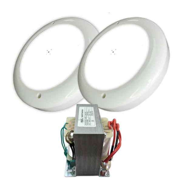 Pack 2 Projectores LED brancos com transformador: 30W cada projetor - 1