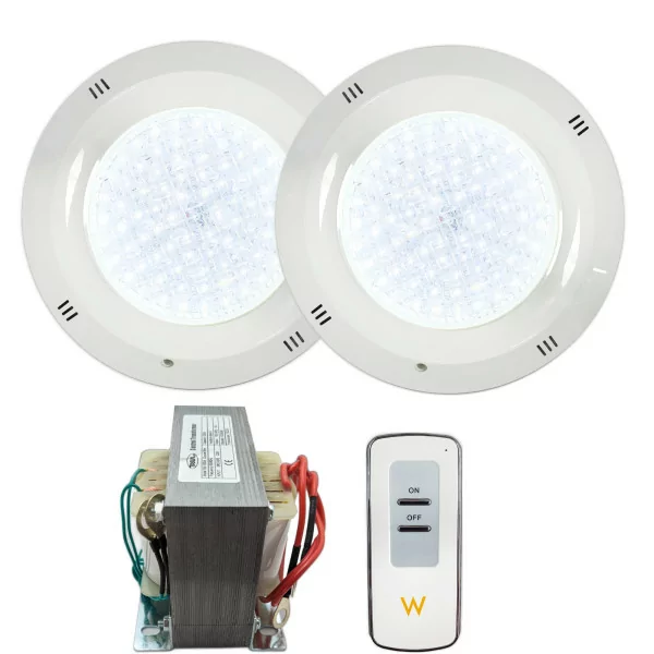 Pack 2 Spotlights Gama Basic LED White 18W 12V AC/DC for swimming pool with Transformer - 1