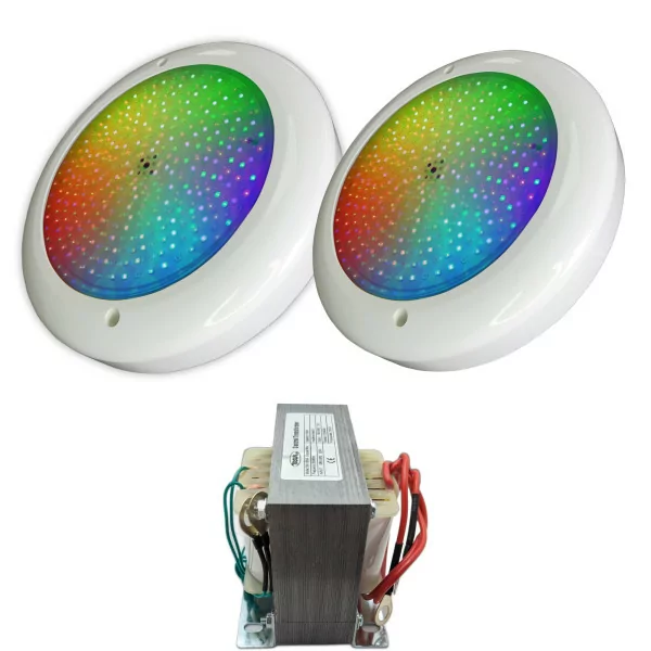  Pack Focos Piscina con Transformador 30W RGB Swimhome Focos más transformador