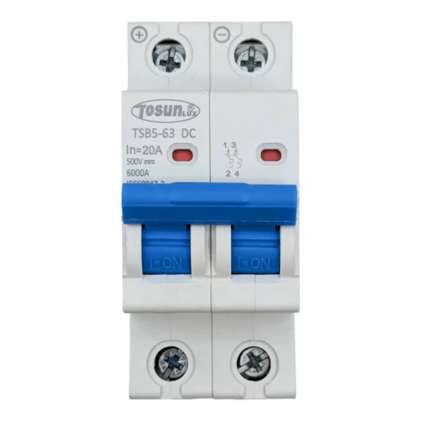 DC MCB for photovoltaic systems