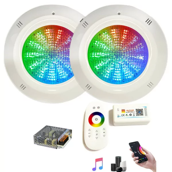 Pack projecteur LED RVB à 4 fils avec commande WiFi et transformateur Gamme de base - 1