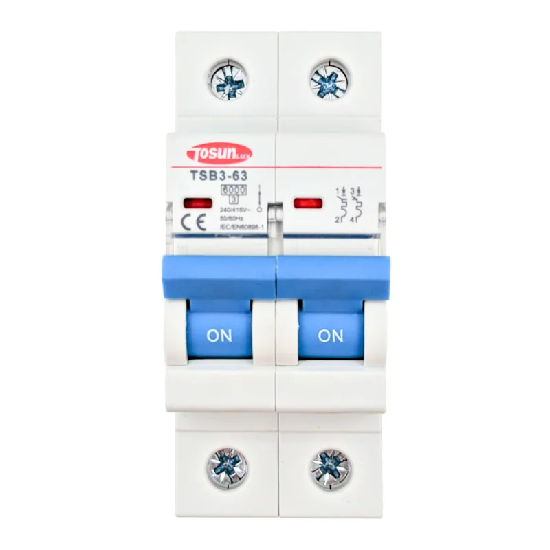 TSB3-63 2P Miniature Circuit Breaker - Advanced Safety | TOSUNlux