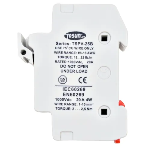 Portafusible Fotovoltaico 1000V DC 20A | Solar gPV Certificado TÜV