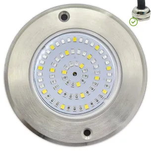 Pack Spot LED RVB ON/OFF Acier inoxydable 11CM ø 6W + Transformateur 2