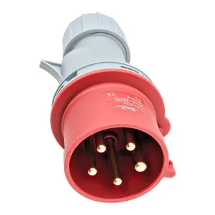 32A 4P+T 3-Phase Connector IP44 | Heavy Duty Industrial Plug