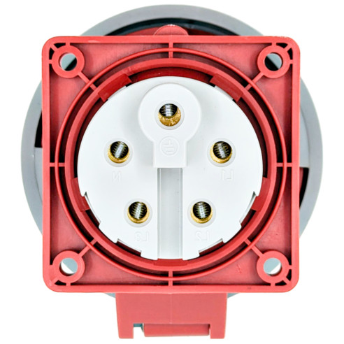 copy of Conector de ficha vermelha trifásica 4P+T