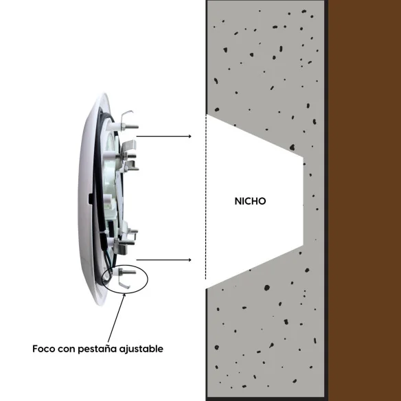 35W 12V AC LED Pool Light for Niche - White + RGB