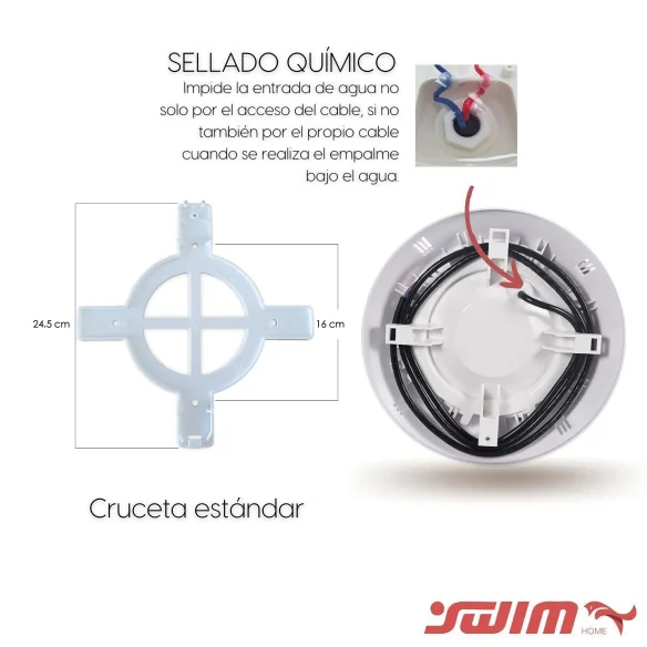 2 x 18W projecteurs couleur + transformateur 130VA pour piscine