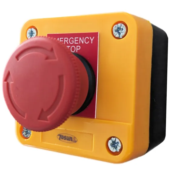 Bouton poussoir d'urgence encastré rouge - type champignon