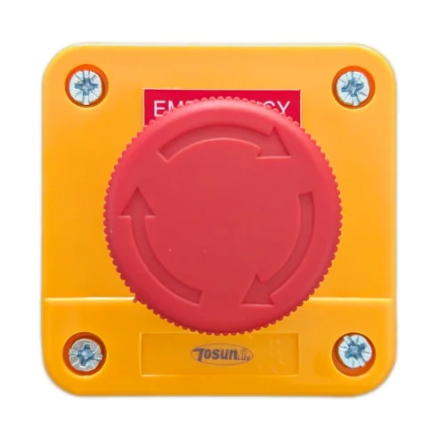 Bouton poussoir d'urgence encastré rouge - type champignon